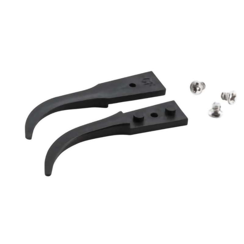 ESD Plastic Tips, Style 242, Carbon Fiber Tips for 242BCF.SA, Curved, Fine, 1.6"